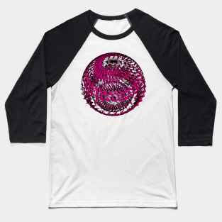 Pink origami mandala Baseball T-Shirt